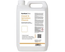 Tapijt, Textiel en Bekledingsreiniger Spray 5 Liter - Furniture Clinic - Tapijtreiniger voor alle stoffen, textiel en tapijten - Vlekverwijderaar - Natuurlijke plantaardige basis - Veilig te gebruiken op zijde en wol (5L)