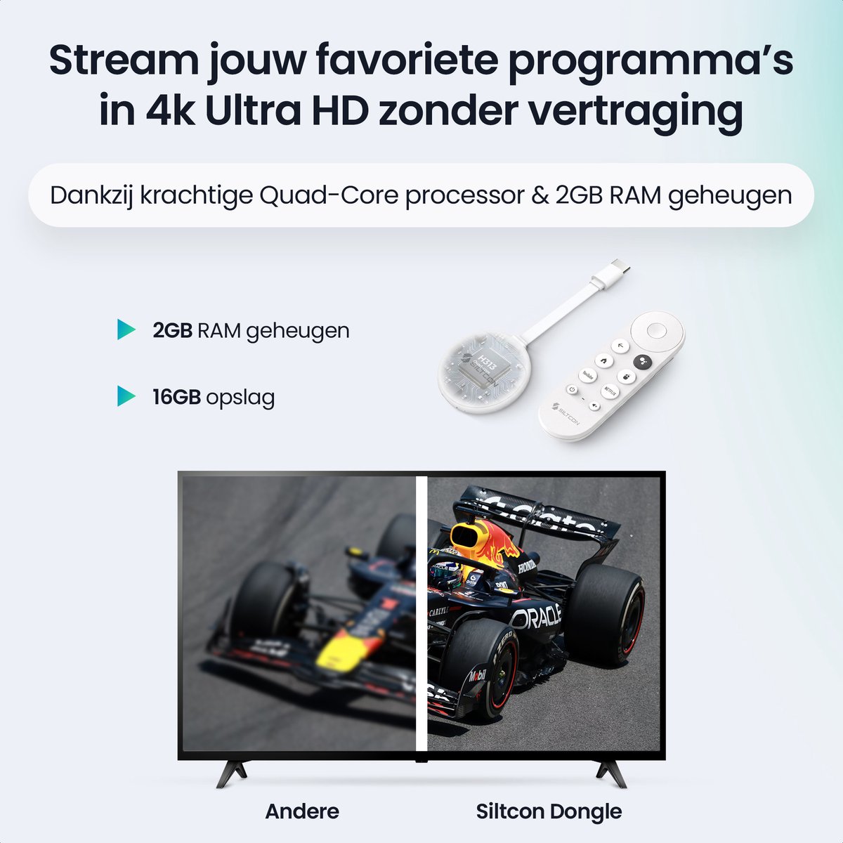 Siltcon Android TV Box 4K - Smart TV Box voor Netflix & YouTube — cadeau in Elektronica - foto 5
