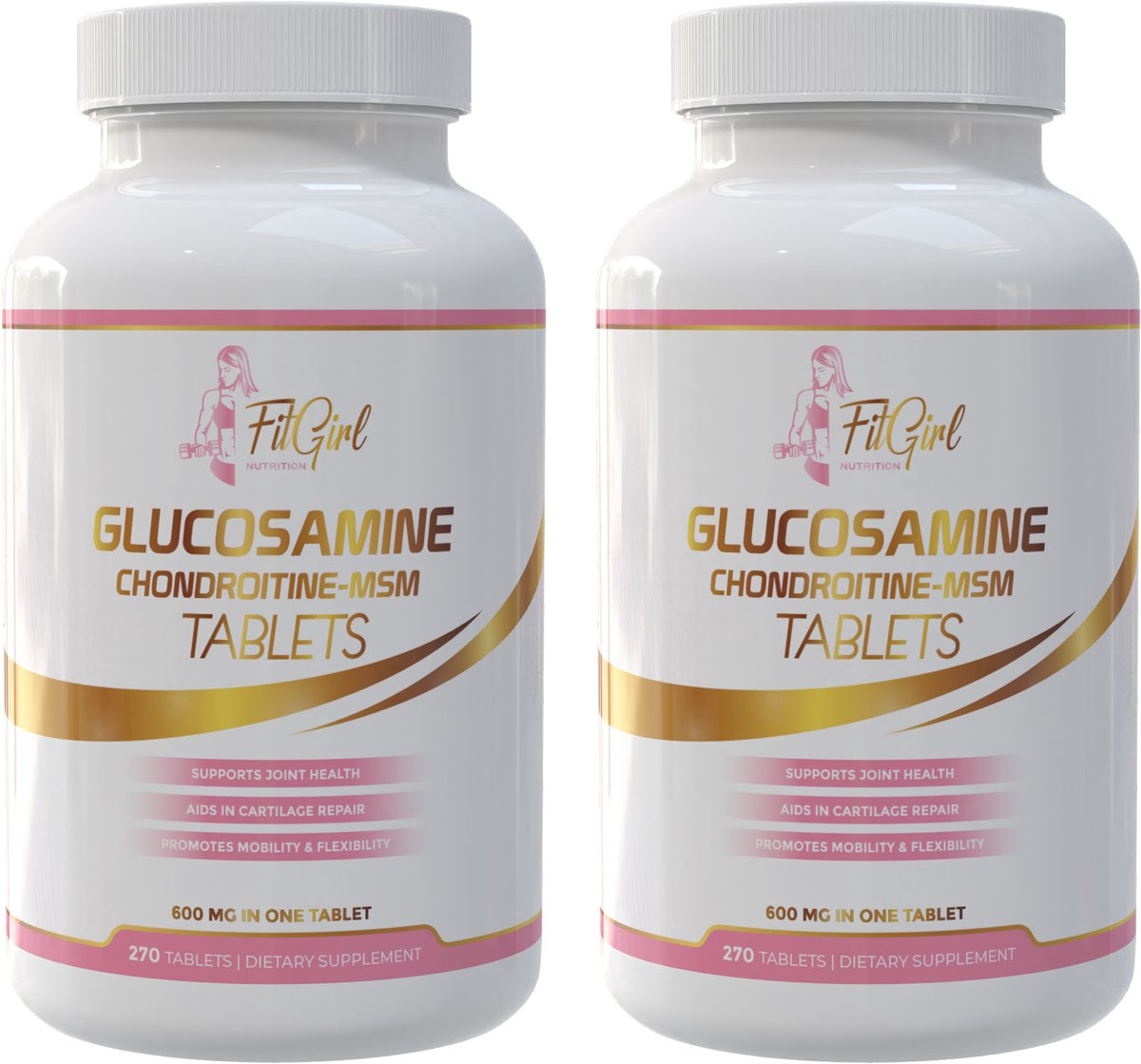 FitGirl Glucosamine 1200 mg – Twin Pack | 2 × 180 Tabletten | Voor Actieve Vrouwen