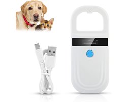 Pet Microchip Reader, oplaadbare RFID-lezer Animal Chip ID Scanner Handheld Animal Tag Scanner met OLED-display voor Dog Cat Animal Management