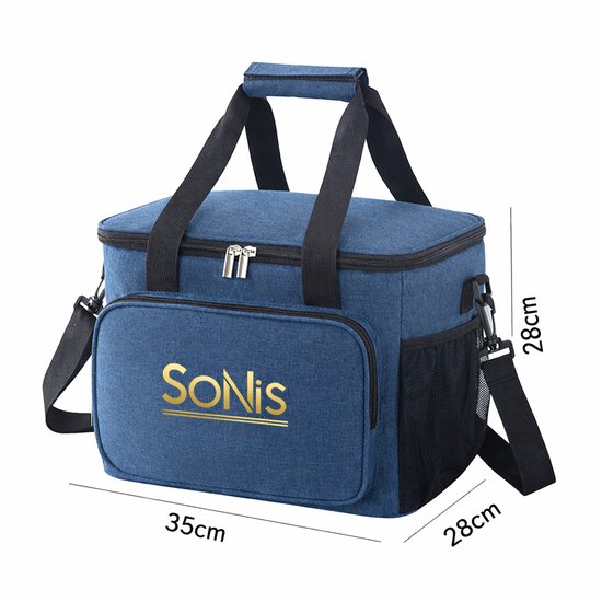 SoNis Koeltas - Koeltassen - Koeltas Lunch - Geïsoleerde Koeltas - Lunchtas - 25 liter - Blauw van SoNis — afbeelding 2