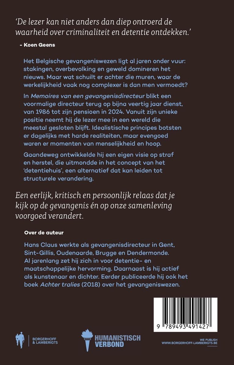 Kwintessens 5 - Memoires van een gevangenisdirecteur - back cover