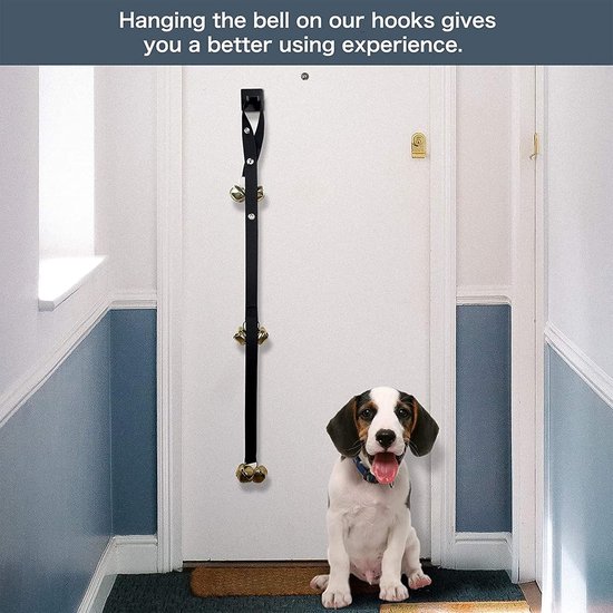 Upgraded Puppy Klokken Hond Deurbellen voor Deurknop/Potty Training/Ga Outside-Hondenklokken voor Puppies Honden Doggy Doggie Pooch Huisdier Kat voor Hondenliefhebbers Premium Kwaliteit-3 Snaps voor Lengteaanpassing — afbeelding 2