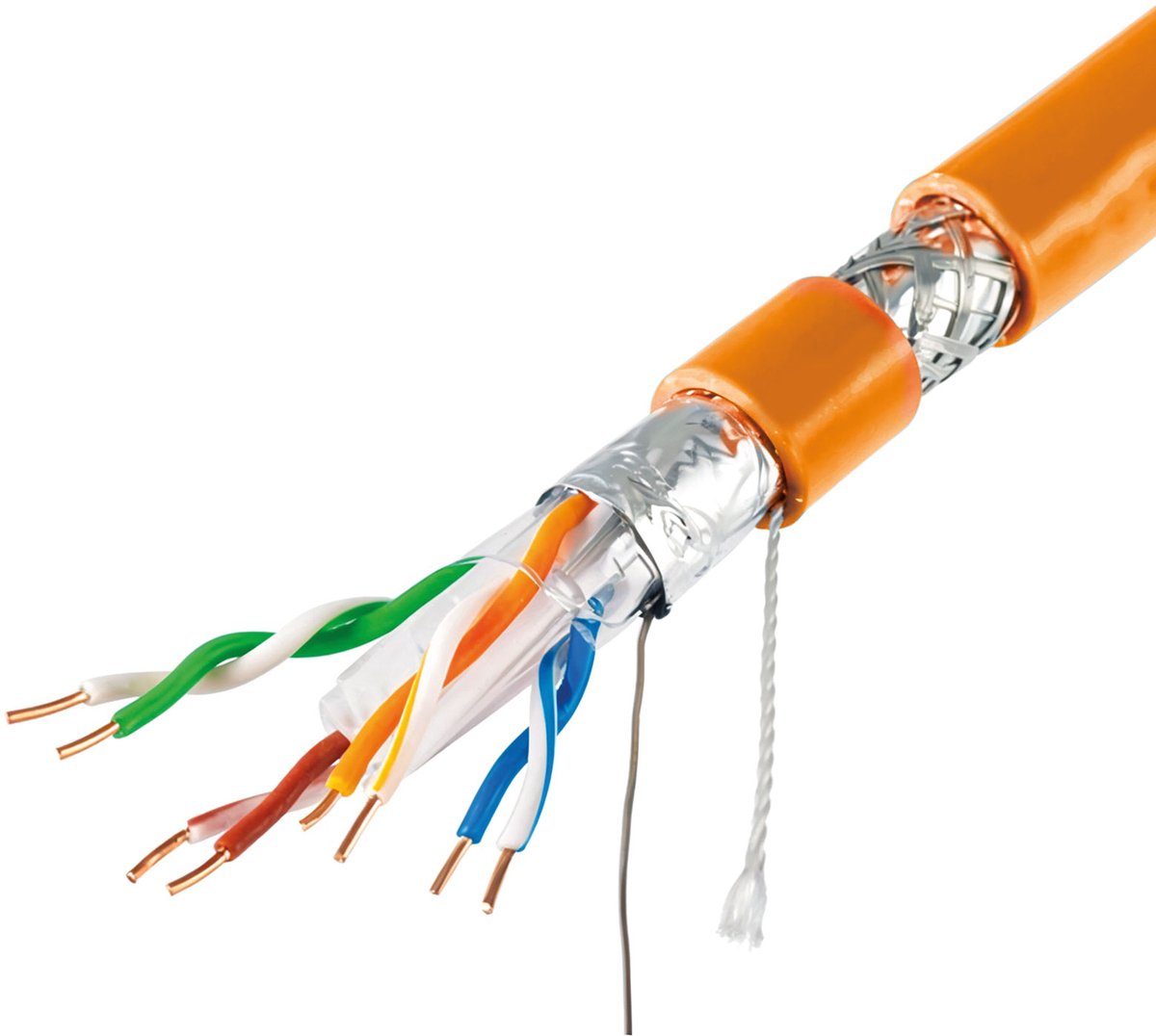 Cat.6A SF/UTP Netwerkkabel - 500 m Op Houten Haspel - 4-Paar 23AWG Massief Koper - Fluke Getest - Voor Wandmontage - 10 Gbps Tot 100 m - Ideaal Voor Kantoor-, Datacenter- En Professionele Netwerkinstallaties [20049]