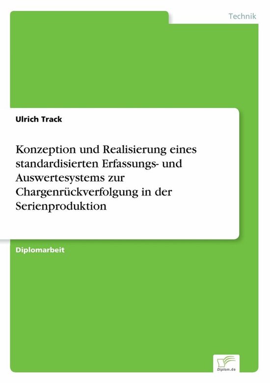 Konzeption und Realisierung eines standardisierten Erfassung ... - cover