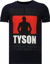 Local Fanatic Iron Mike Tyson - T-shirt strass - Navy Iron Mike Tyson - T-shirt strass - T-shirt homme blanc Taille L