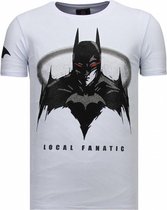 Badman - Rhinestone T-shirt - Wit