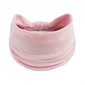 Lichtroze elastische haarband dames en heren – brede stoffen haarband – rekbare sport en yoga haarband – unisex haar accessoire