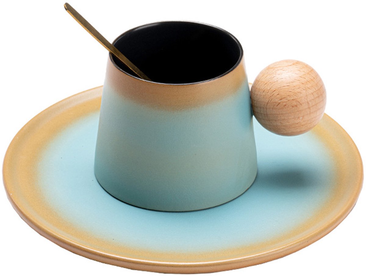 Gigicial Espressokopje - Keramische Espressokopjes - Groot Handvat Comfortabele Grip Voor Koffie En Thee - 1 Stuk - Cadeau Voor Ouders Rood