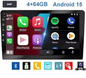 ESSGOO 2 DIN Autoradio Universeel - Bluetooth - DAB Autoradio - Multimedia Autoradio - 10 Inch Touchscreen - Achteruitrijcamera Ingang - Handsfree bellen - 4 + 64 GB - Apple CarPlay en Android Auto - USB Bluetooth WIFI FM