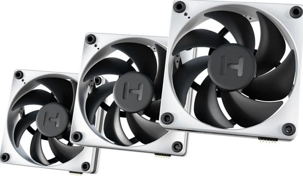 HYTE THICC FP12 - Ventilatorhuis - 3-pack - 120mm - 105.8 cfm - 3000 rpm - 47.3 dBA - zilver, zwart