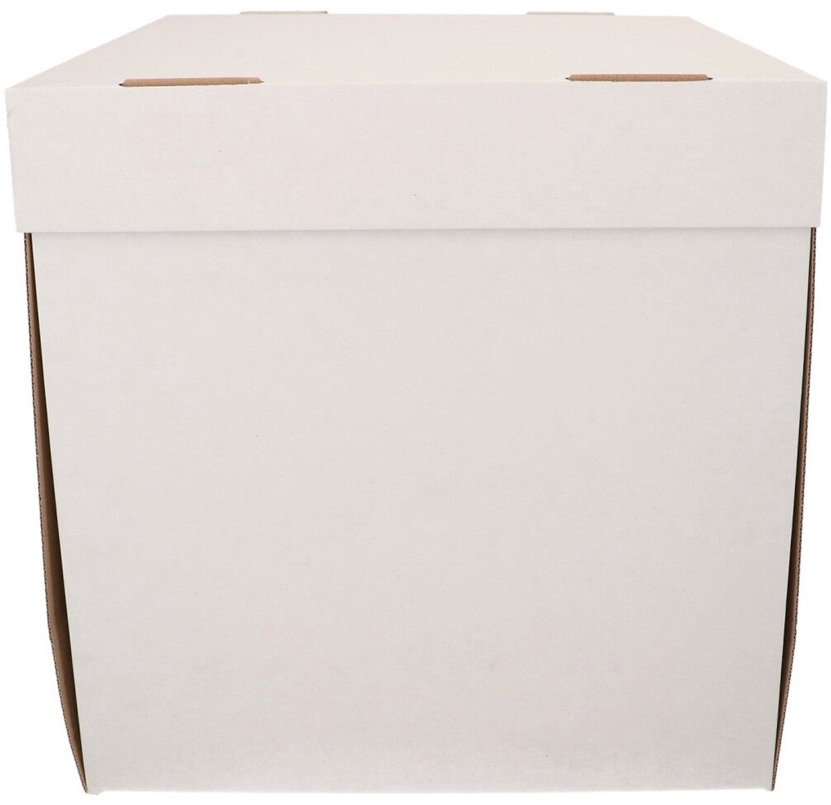 FunCakes Taartdoos met Zwanenhals en Losse Deksel - Vierkant - Wit - 32x32x32 cm - 10 Stuks