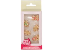 FunCakes Suikerdecoraties - Gingerbread - 12 Stuks - Eetbare Taartdecoratie