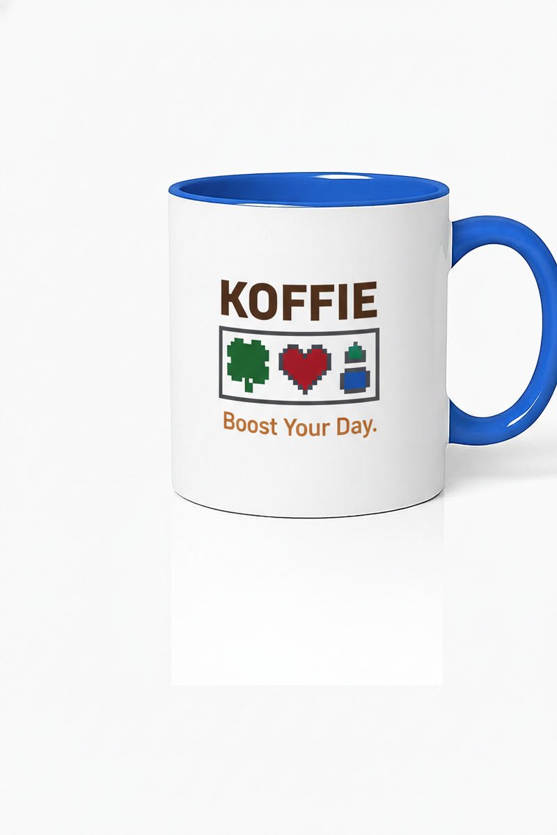 Koffie Mok - Boost Your Day met Pixel Art Design - Unieke Keramische Koffiemok