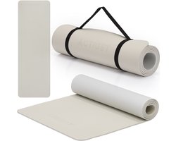 Actiget® Yogamat - Extra Dik - Inclusief Draagriem - 183 x 61 x 0.6 CM - Beige - TPE