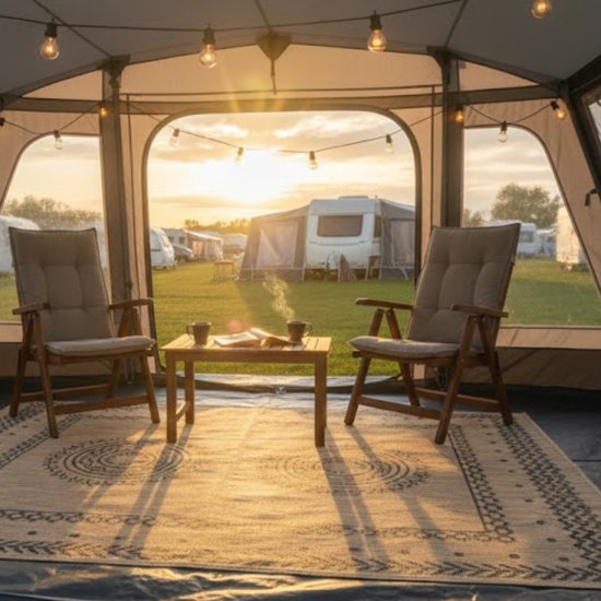 Human Comfort Luxe Juto Tenttapijt - 240*530 - beige - voor camping of in de tuin van Merkloos — afbeelding 2