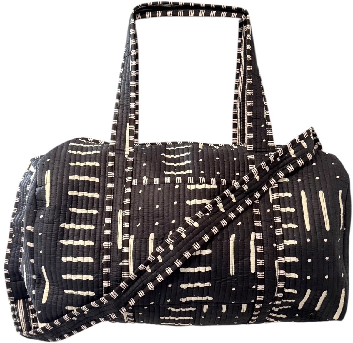 Weekendtas / Reistas Kantha Black & White 49x33 cm