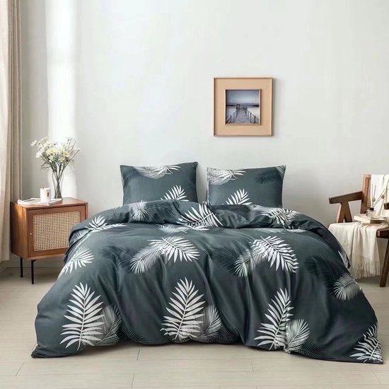 Dekbedovertrek - Micropercal - Soepel & Zacht - Lits-Jumeaux - 240 x 220 cm - Varen Dark