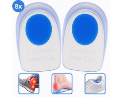 8x Hielspoor Zooltjes - Stekende Hielpijn - Directe Verlichting - Zooltjes Hielspoor - Steunzolen - Hielbeschermers - Gel
