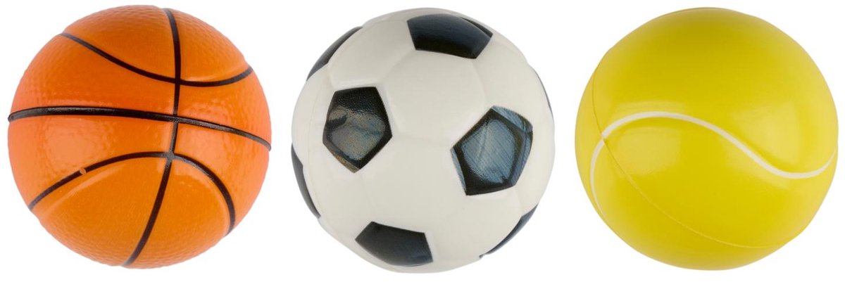 Eddy Toys Speelballen Set 3 Stuks - Ballenset Kinderen met Voetbal Basketbal en Tennisbal - Zachte Ballen voor Binnen en Buiten - Sportballen Speelgoed voor Peuters en KleutersH