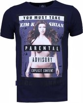 Kim Kardashian - Rhinestone T-shirt - Navy