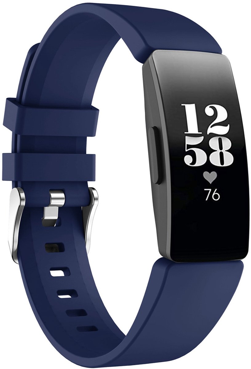 Siliconen bandje - Geschikt voor Fitbit Inspire - Donkerblauw