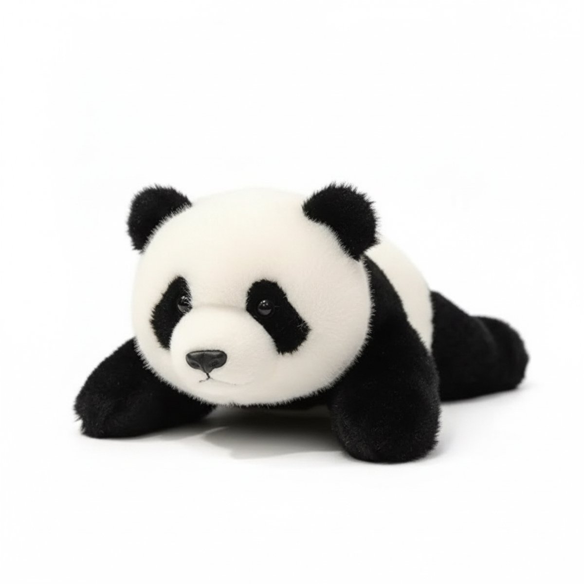 Creasowl® Realistische Panda Knuffel 45cm – Superzachte Pluche Panda – Fluffy Liggende Knuffel – Decoratie & Cadeau voor Kinderen en Volwassenen - Gewogen Pootjes