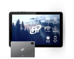 Hyundai Tablet HYTab Plus 10WB4 PLUS 10.1 Inch - Tablet Android 15-Inclusief Stylus Pen, Oordopjes, Screenprotector, Oplader en Type-C Kabel-Octa Core Allwinner A537-HD IPS 1280x800- 8GB RAM-256GB Opslag-13MP+8MP Camera - WiFi 6 - 6000mAh -Space Grey