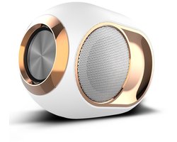 Gigicial Bluetooth-luidspreker - Draagbare luidspreker - Bluetooth V5.0 en 3D-stereogeluid - Enkel apparaat - Witte draadloze Bluetooth-luidspreker