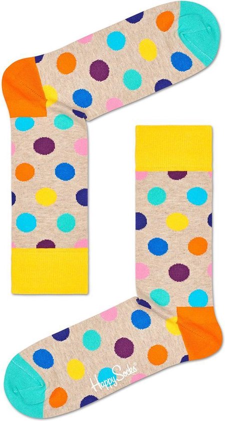 Happy Socks - Dames - Big Dot Sokken  - Multicolor - 41-46