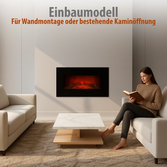 ClassicFire Memphis Cheminee Electrique - 1800W - LED