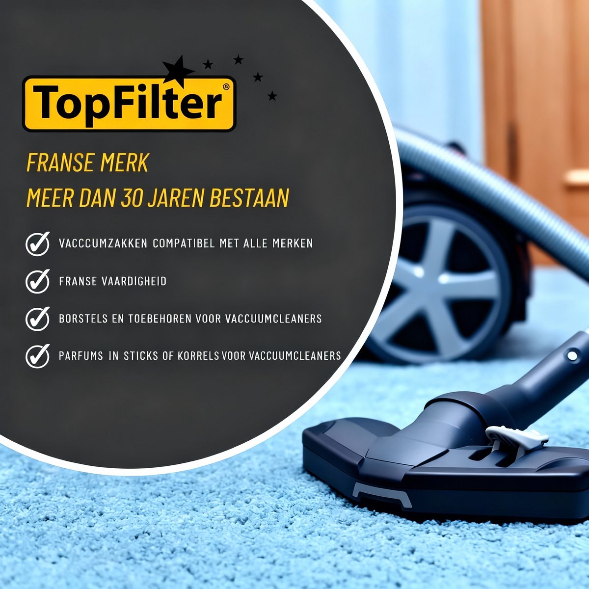 Set van 4 Nilfisk TopFilter Premium stofzuigerzakken