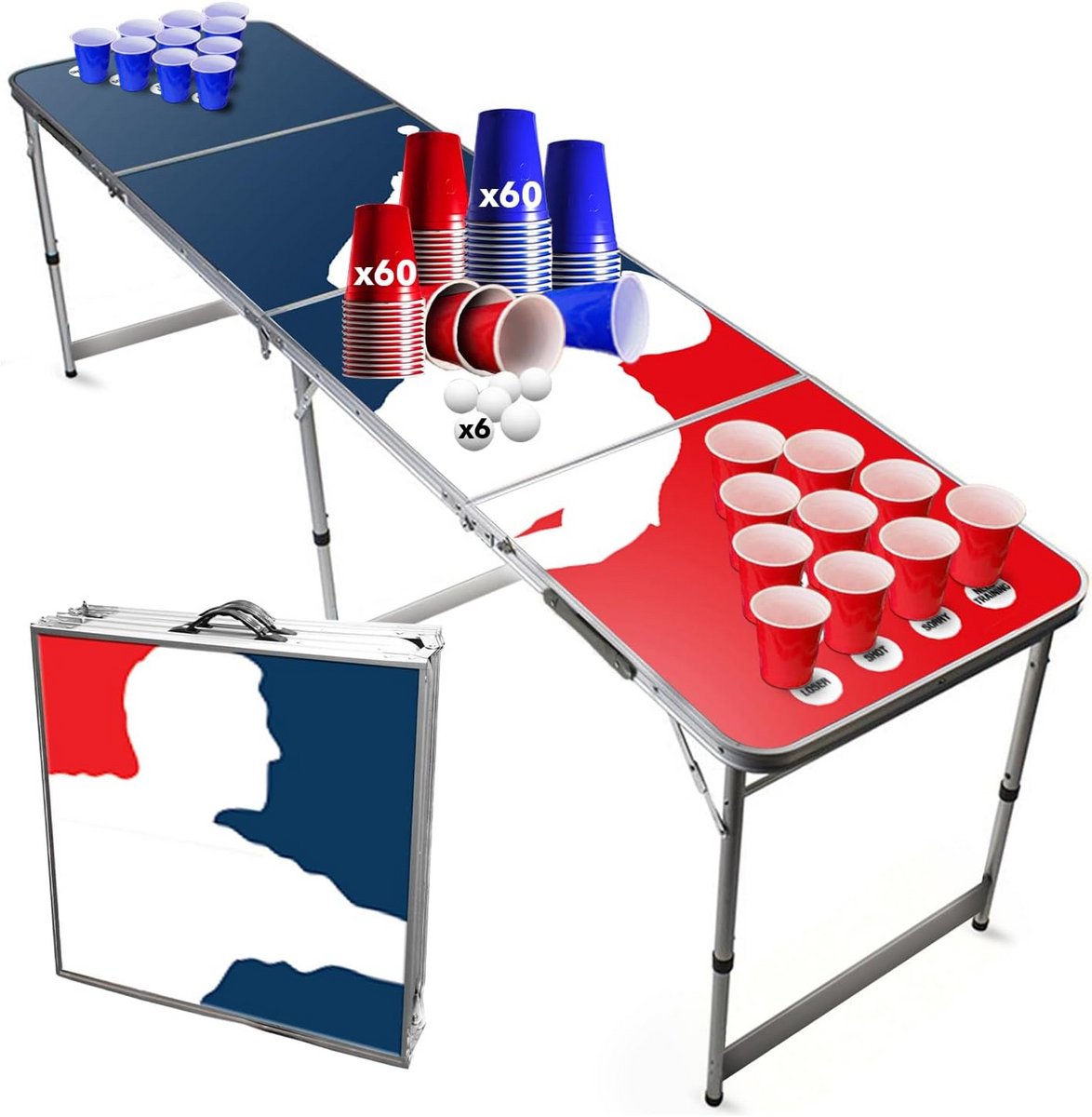 Professionele Beer Pong Tafel Set met Bekerhouders en Ballen
