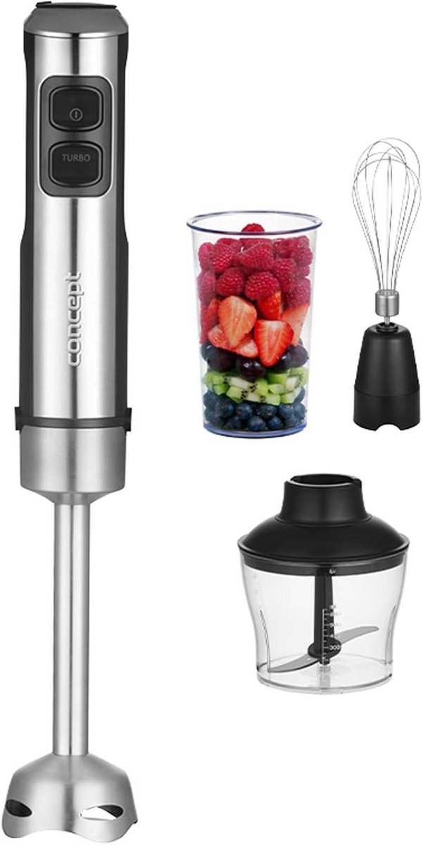 Krachtige Staafmixer 1500W met Hakmolen, Garde en Accessoires