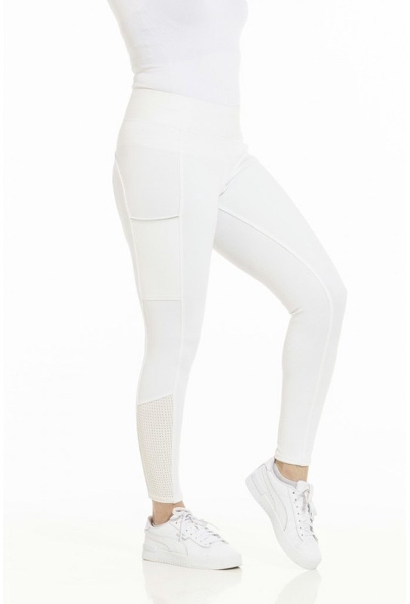 EQUITHEME PULL-ON RIJLEGGING BRIGITTE FULLGRIP Wit