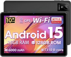 Krachtige 10 inch Android 15 Tablet met 18GB RAM, 1TB Uitbreidbaar en 5G WiFi
