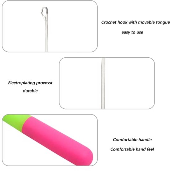 Latch Hook Set - Ergonomische Haken - Voor Creatieve Projecten — afbeelding 2