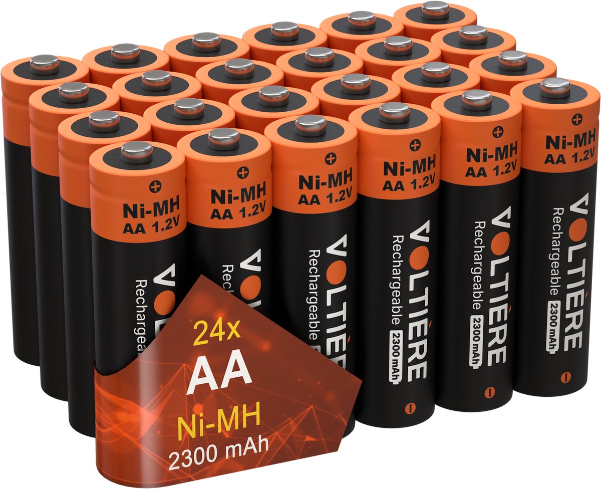 Voltière Oplaadbare Batterijen AA - 2300 mAh - Ni-MH AA Batterij - 24 Stuks