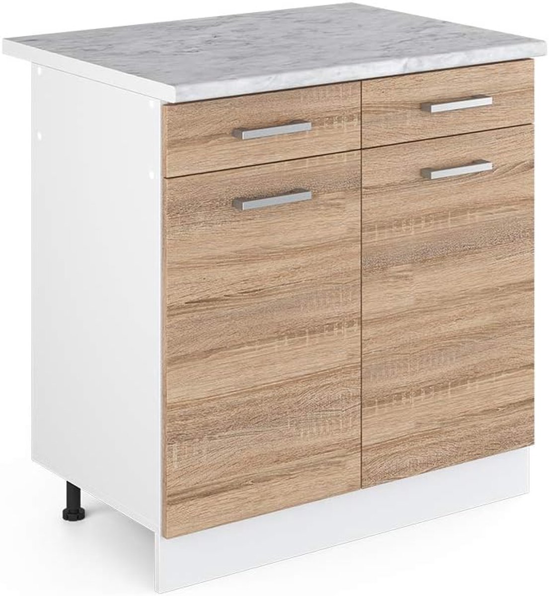 Moderne Keukenkast Onderkast 80 cm met Werkblad - Modulair Systeem