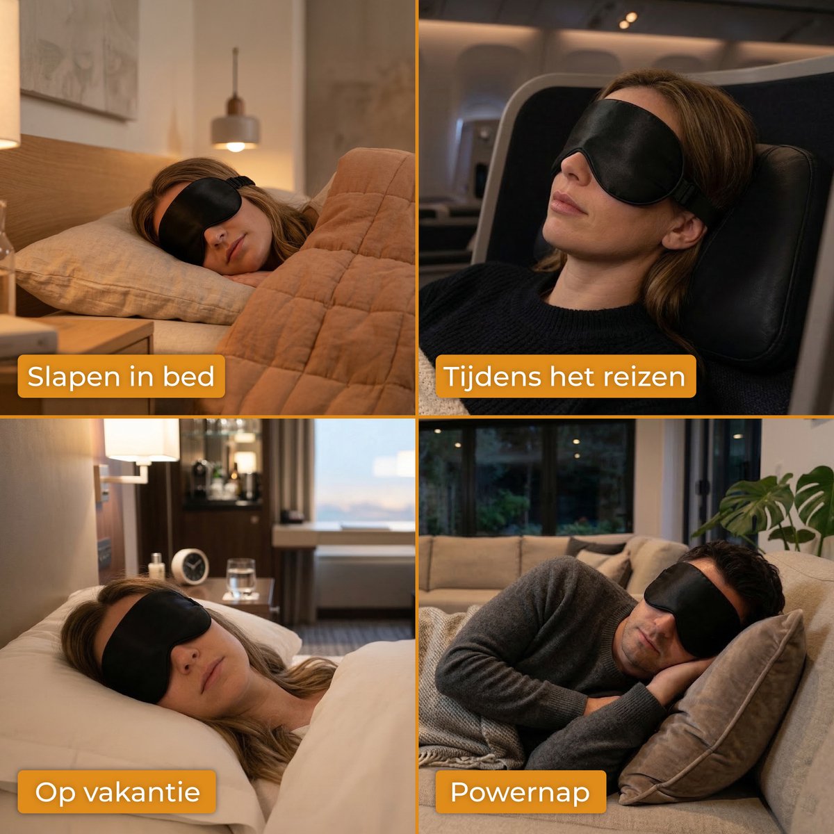 Nuvance Slaapmasker - Zijden - Oogmasker - Verstelbaar - Ademend Ontwerp - voor Mannen & Vrouwen - Slaapmaskers — afbeelding 6