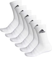 adidas - Cushion Crew 6-Pack - Witte Sokken - 43 - 45 - Wit