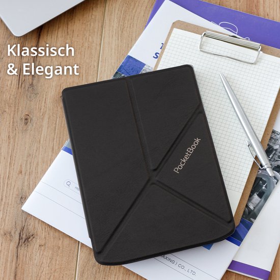 PocketBook Verse Lite - E-reader - 6 inch - Midnight Grey - Voordeelbundel met Origami Hoesje Zwart van Merkloos — afbeelding 4