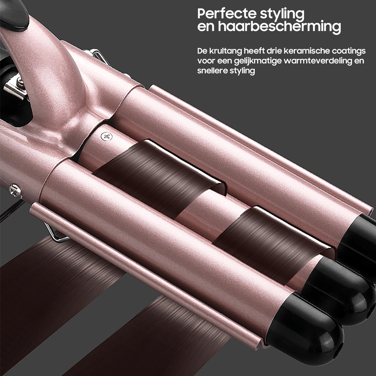 Borlin Dewelling 5-in-1 Krultang Set met Verwisselbare Opzetstukken - afbeelding 2