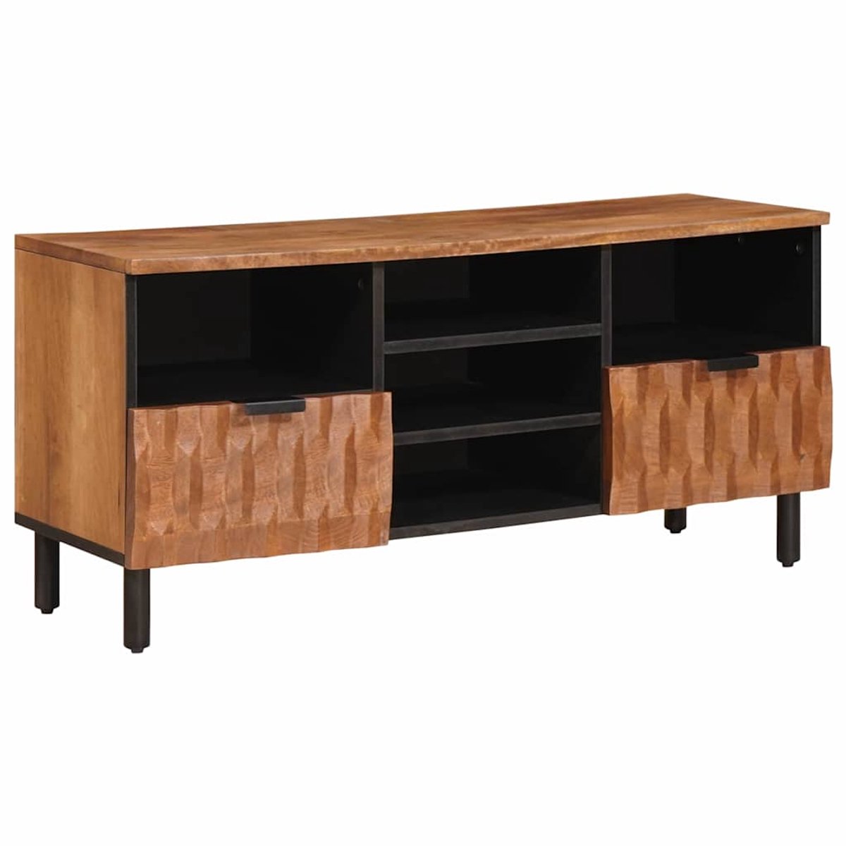 vidaXL - TV - Kast - met - lade - Acacia - Bruine - Afwerking - 100 - x - 33 - x - 46 - cm