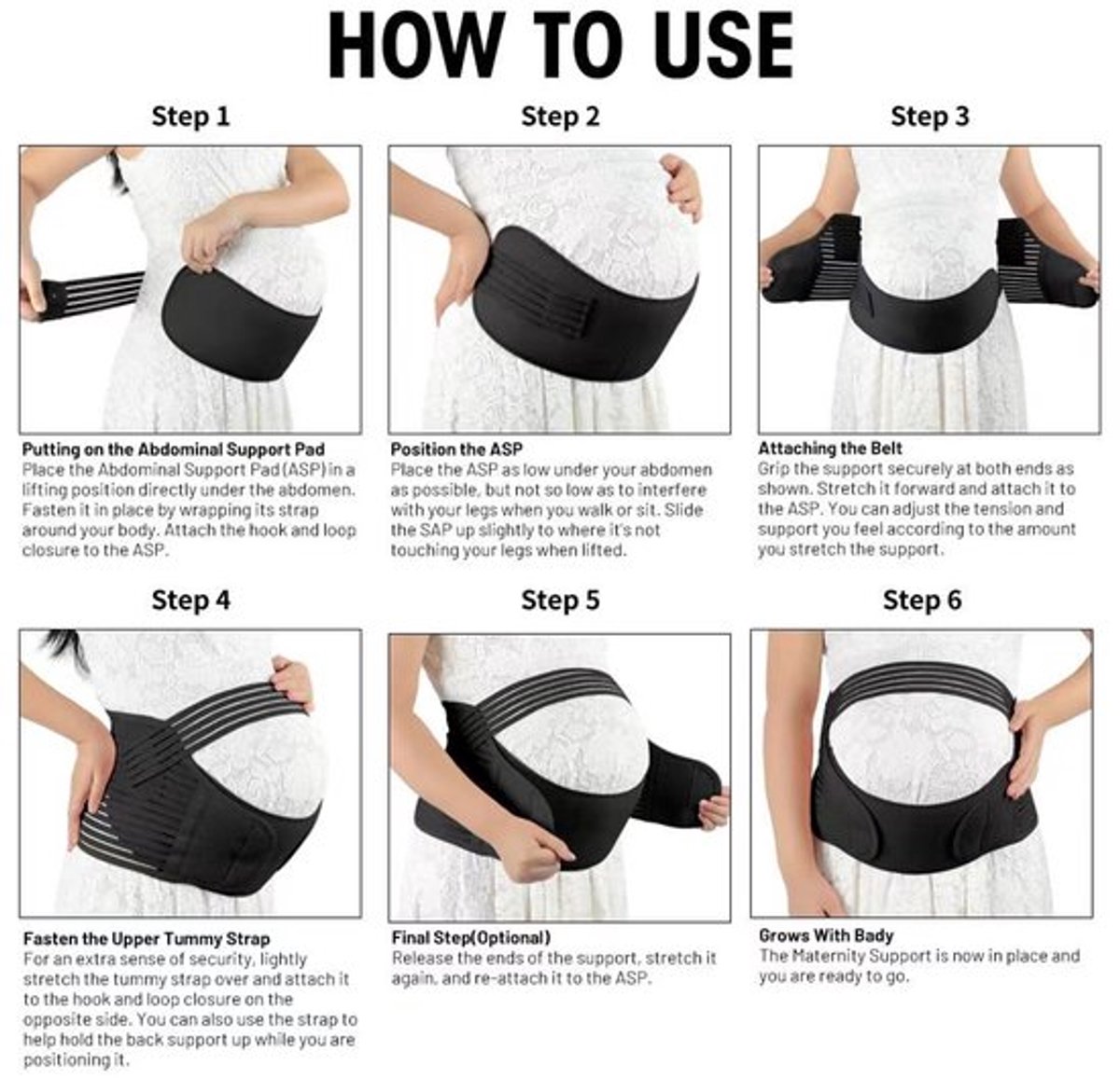 Zwangerschapsband - Buikband zwangerschap – Maat L - Steunband bekken - Pregnancy belt – Bekkenbrace - Bekkenband – Zwangerschapskleding – Sluitlaken – Zwangerschap cadeau - LOUZIR – foto 6