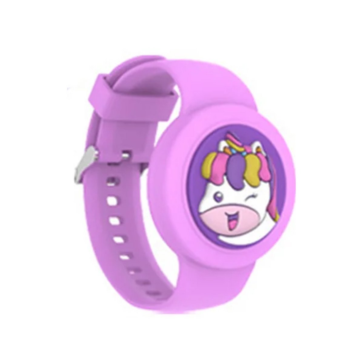 Purple Unicorn Waterdichte AirTag Armband voor Kinderen - Geschikt voor Apple AirTag - Verstelbare Siliconen Band - Veilig Comfortabel.