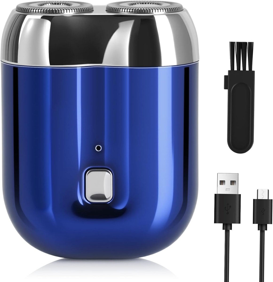 Mini Scheerapparaat - 2-Kops Body Shaver - USB-C Oplaadbaar - Pijnloos & Draagbaar - Voor Mannen & Vrouwen - Blauw