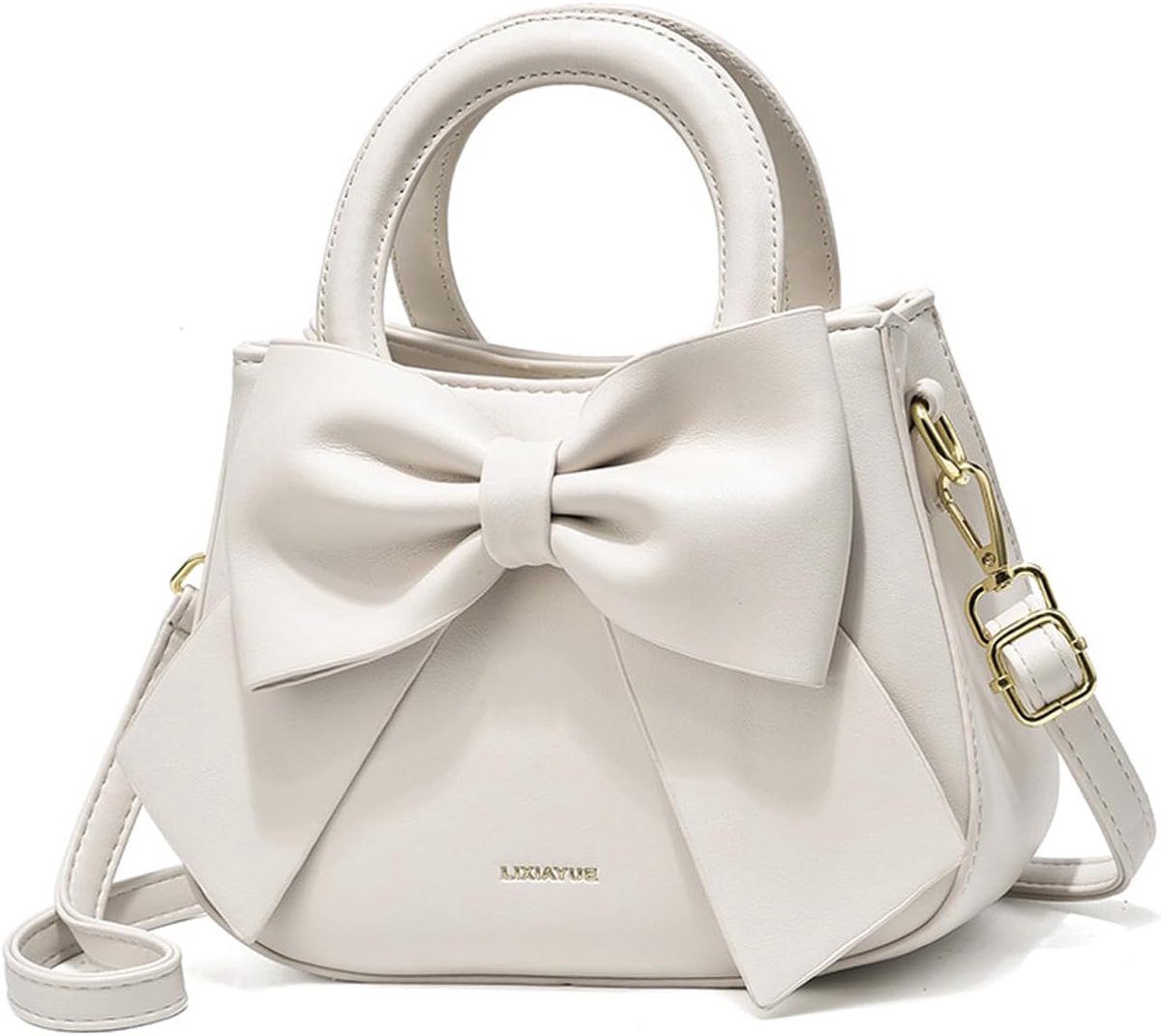 Kleine Dames Handtas PU-leer Schoudertas met Strik - Verkrijgbaar als Crossbody