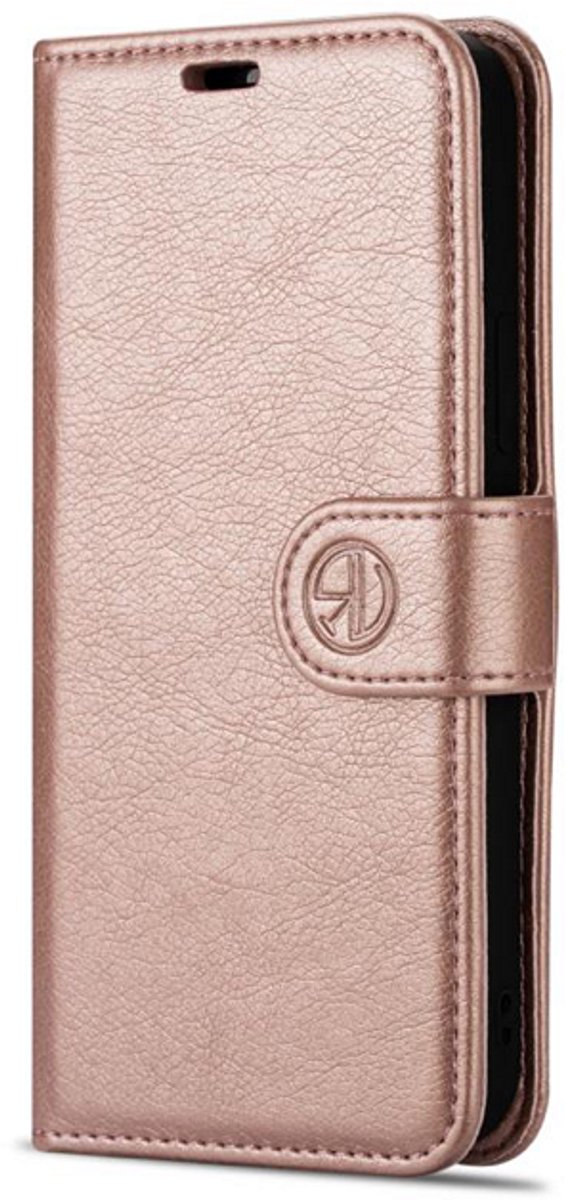 Hoesje geschikt voor Samsung Galaxy A57 5G hoesje/book case met pasjeshouder hoge kwaliteit kleur Roze goud