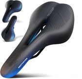 NEXTCOVER® Fietszadel Dames & Heren met [Airflow] Uitsparing voor Maximaal Comfort - Ergonomisch Memory Foam Zadel voor Stadsfiets & E-Bike - Waterdicht, Schokdempend & Ventilerend